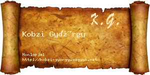 Kobzi György névjegykártya