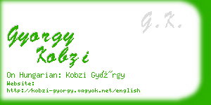 gyorgy kobzi business card